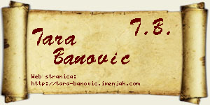 Tara Banović vizit kartica